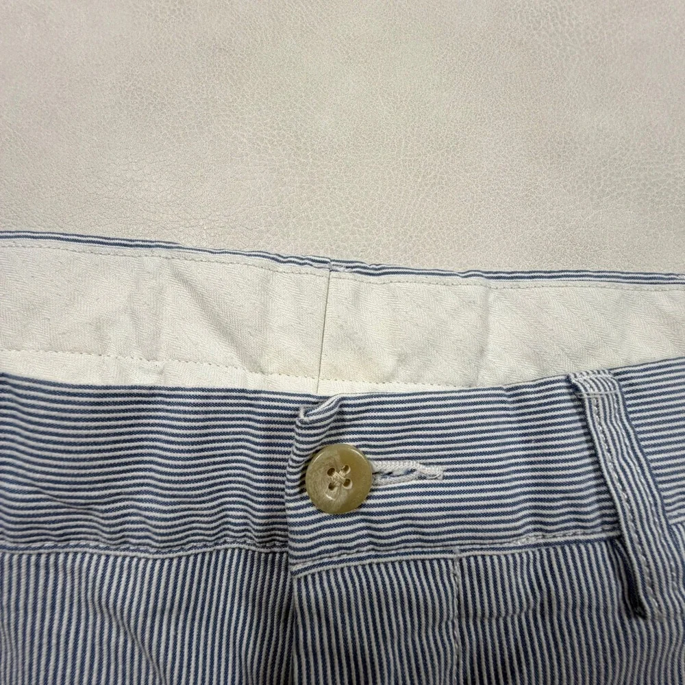 Polo Ralph Lauren Mens 34x34 Slim Fit Striped Chino Pants Blue White - Picture 7 of 11